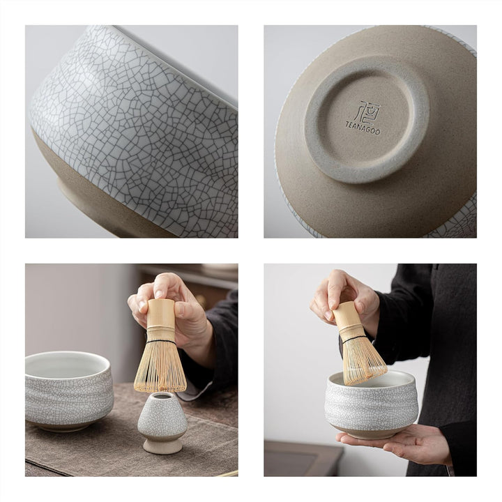 TEANAGOO Matcha Set| Matcha Besen|Matcha Tea Set | Matcha Schale| Matcha Whisk,Schaufel, Sieb, Match