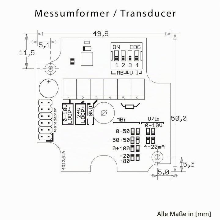 iOVEO 206AF02202 - Aussentemperatur-Messumformer mit Sensor PT1000, Aussenfühler Aktiv, 0-10V o. 4-2