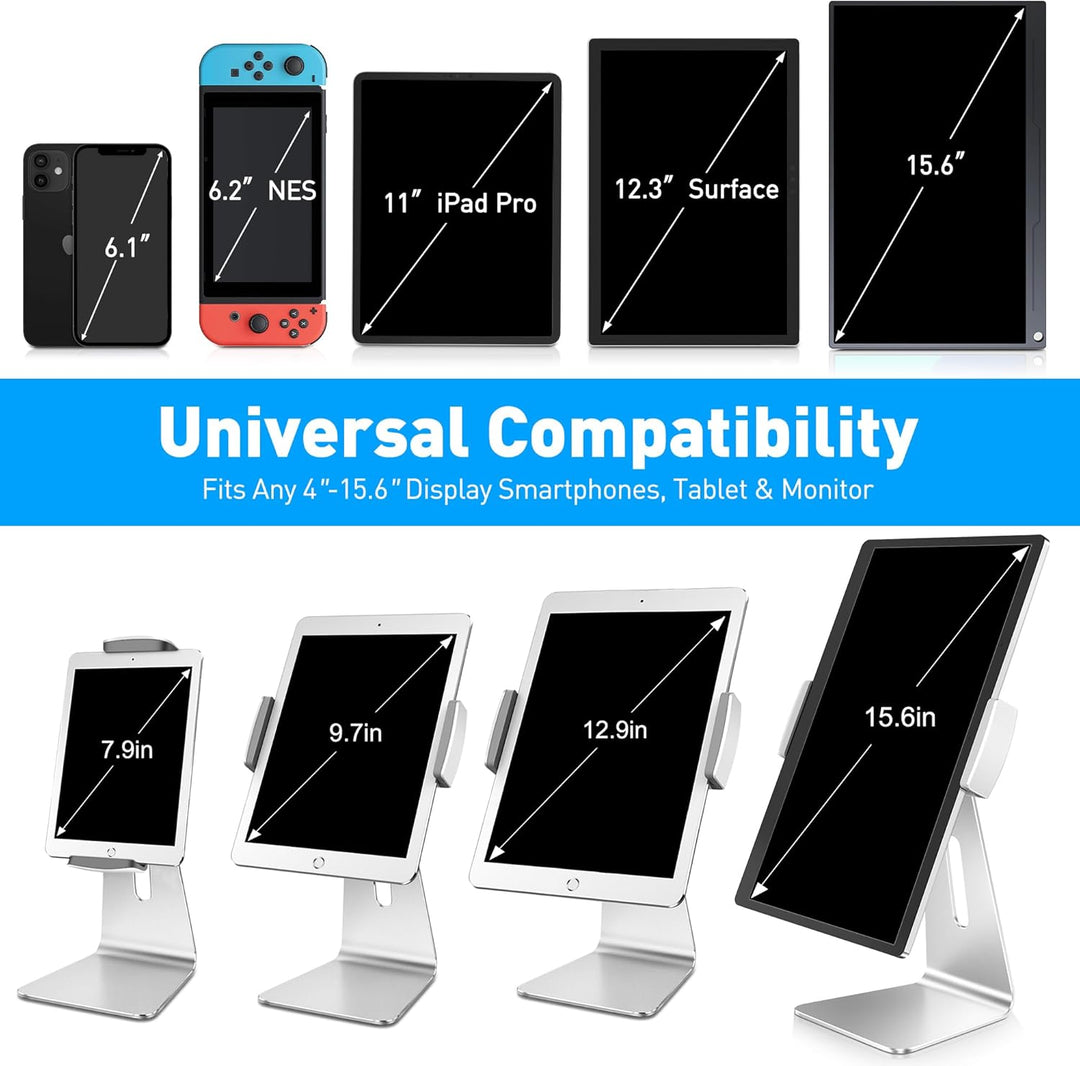 AboveTEK Tablet Ständer Verstellbare Tablet Halterung iPad Ständer Aluminium Stand für iPad 7-12.9 Z