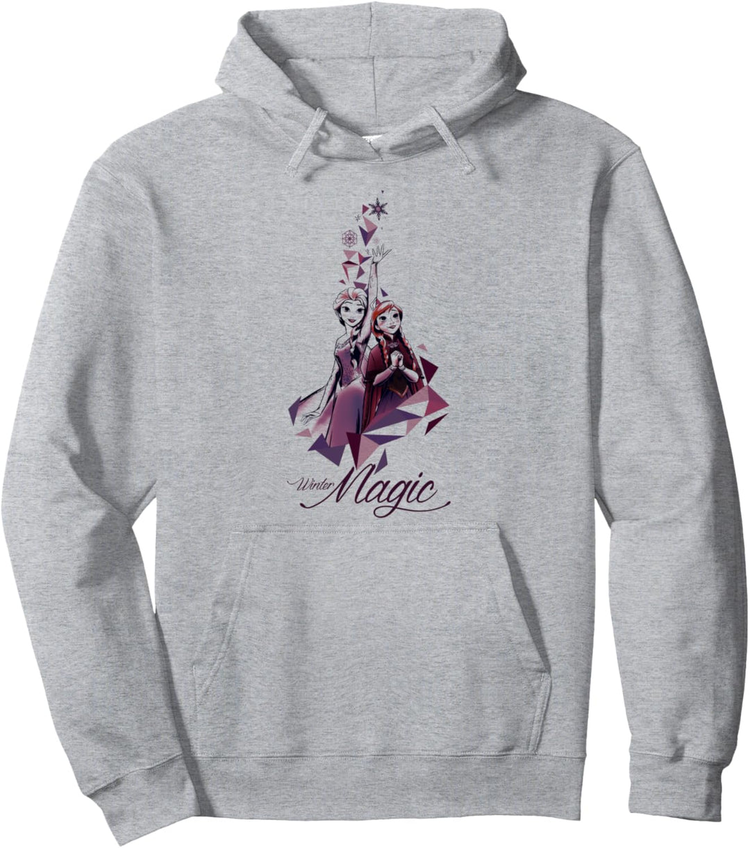 Disney Frozen Elsa Anna Geometric Prism Winter Magic Pullover Hoodie