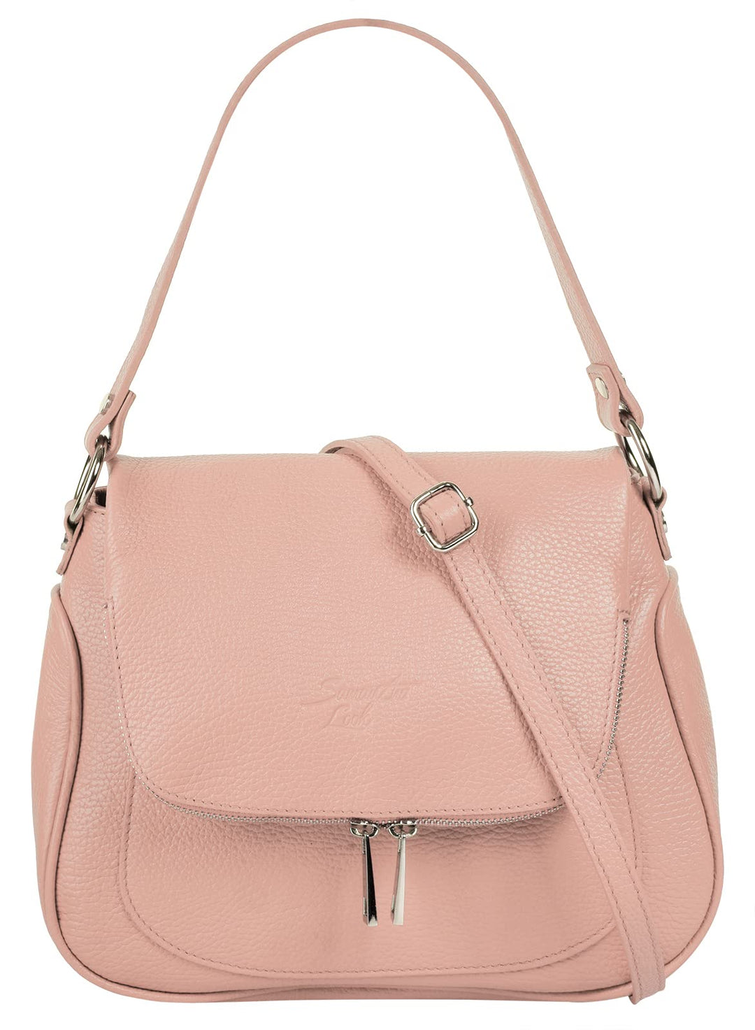 Umhängetasche Echt Leder Damen 021680 Made in Italy | Business Crossbody | elegante Handtasche mit e