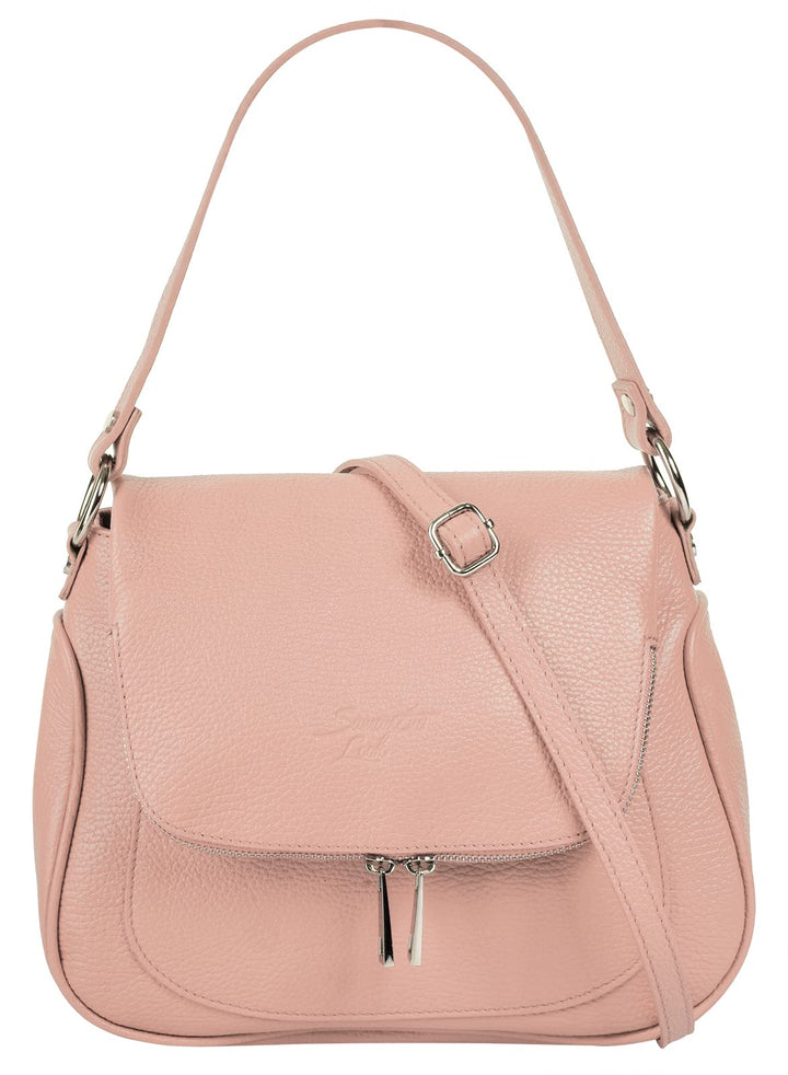 Umhängetasche Echt Leder Damen 021680 Made in Italy | Business Crossbody | elegante Handtasche mit e