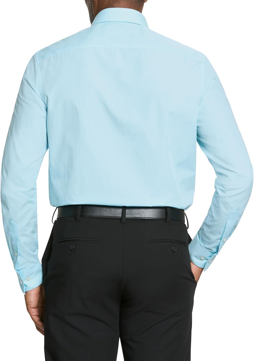 Van Heusen Herren Popeline, Normale Passform, Fester Spitzkragen Klassisches Hemd 39 cm Hals 86 cm-