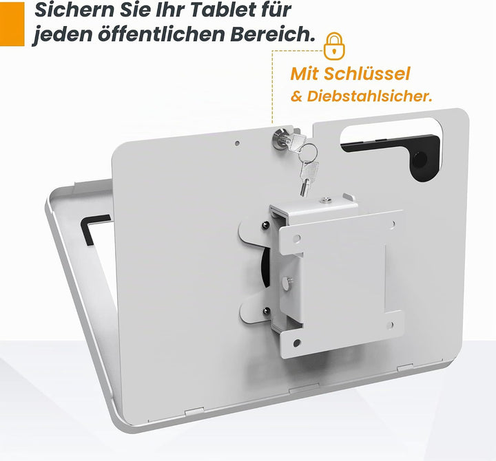 Wandhalterung abschliessbar schlüssel kompatibel mit Samsung Galaxy TAB A8 10,5 Zoll, Metall Tablet