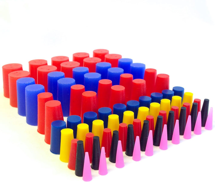 160 Stück Hochtemperatur-Silikon-Gummi-Endkappen und konische Stopper Sortiment Set Pulverbeschichtu