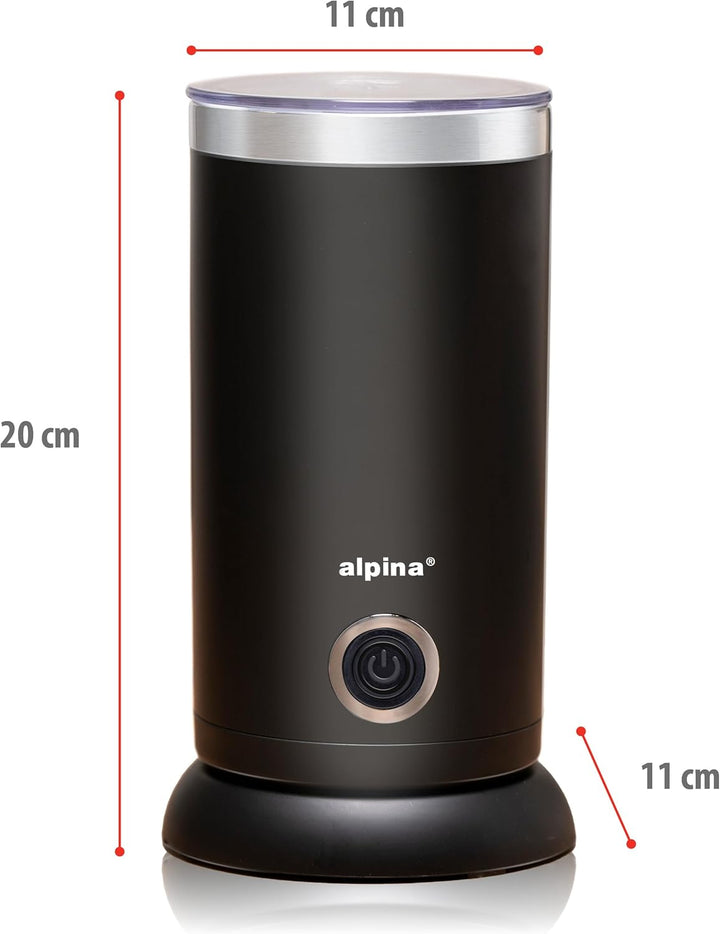 alpina Elektrischer Milchaufschäumer - 230V/450W - 3-in-1 Milchschäumer - Aufschäumer 300 ML - Kalte
