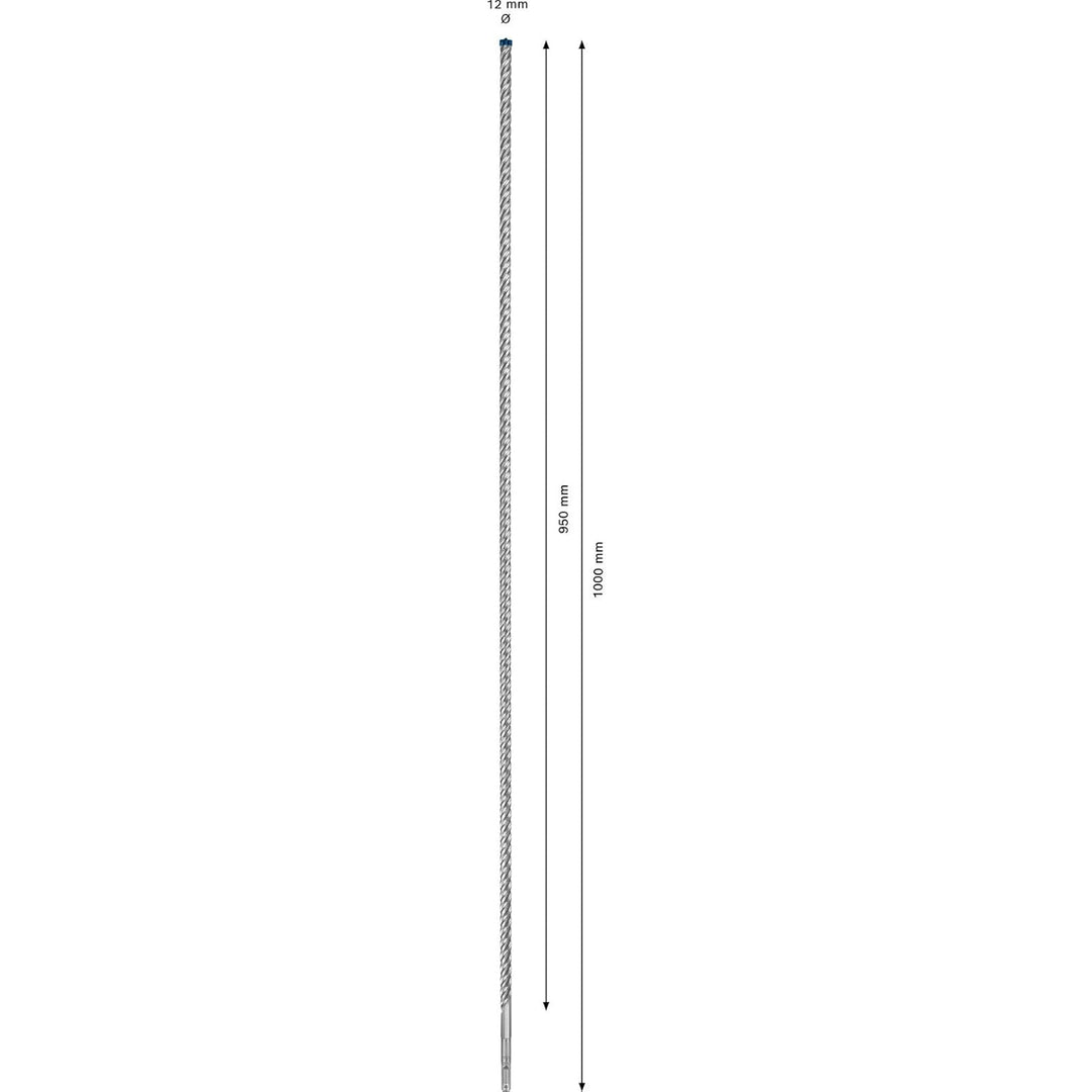 Bosch Accessories EXPERT SDS plus-7X Hammerbohrer, 1 Stück, 12,00 mm, Gesamtlänge 1000 mm, 260890011