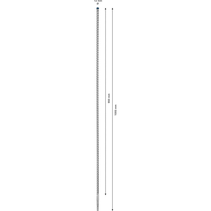 Bosch Accessories EXPERT SDS plus-7X Hammerbohrer, 1 Stück, 12,00 mm, Gesamtlänge 1000 mm, 260890011