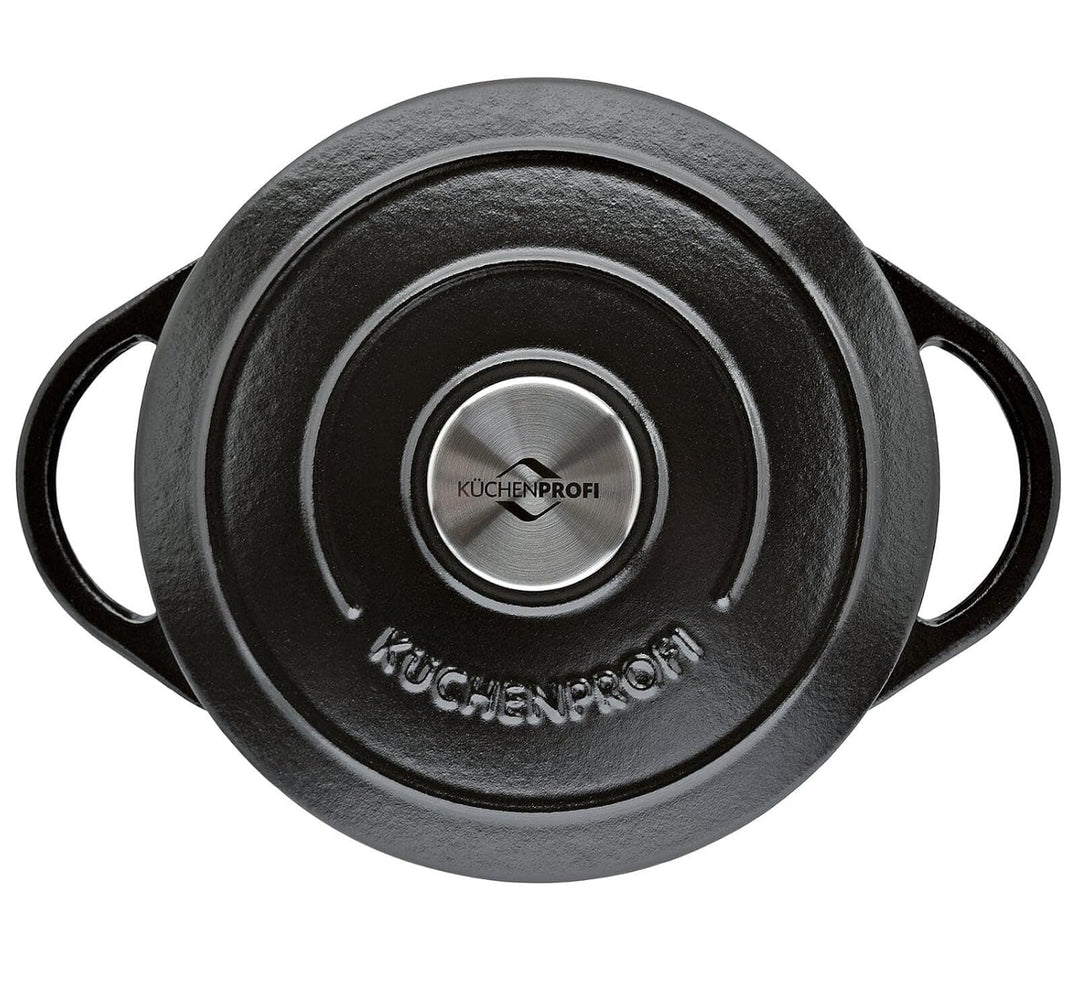 Küchenprofi Bräter, Modell Provence, rund, schwarz, 28 cm Schwarz 28 cm Rund, Schwarz 28 cm Rund