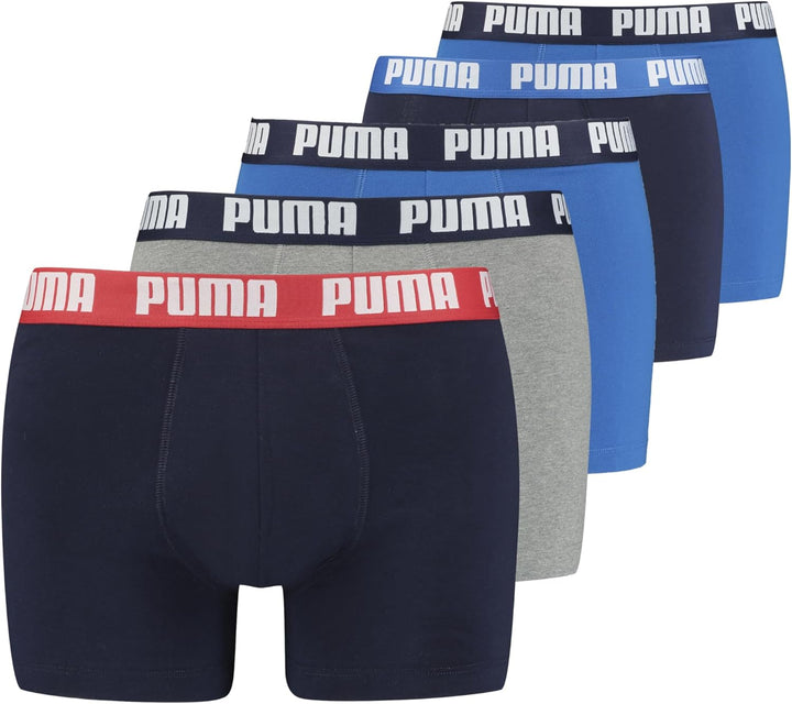 Puma Herren Boxer Unterwäsche (5er Pack), Blue / Grey