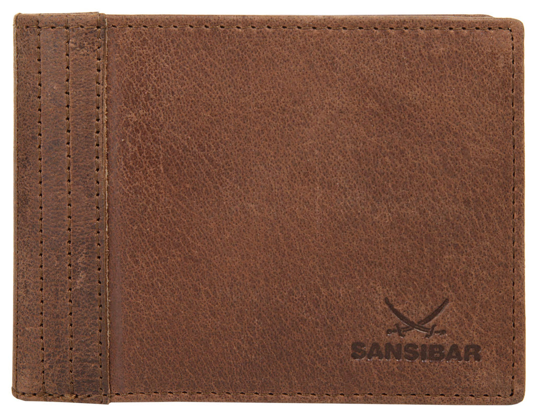 Sansibar Geldbörse Echt Leder Cognac Herren, Damen - 020050, Cognac