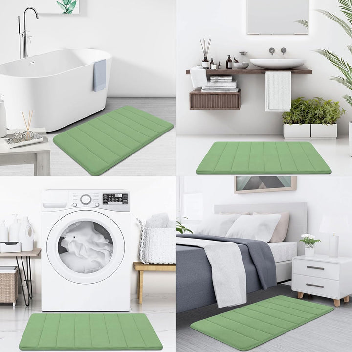 Homaxy Memory Foam Badezimmer Badeteppiche Saugfähige Rutschfester Badvorleger Waschbar Badematte -