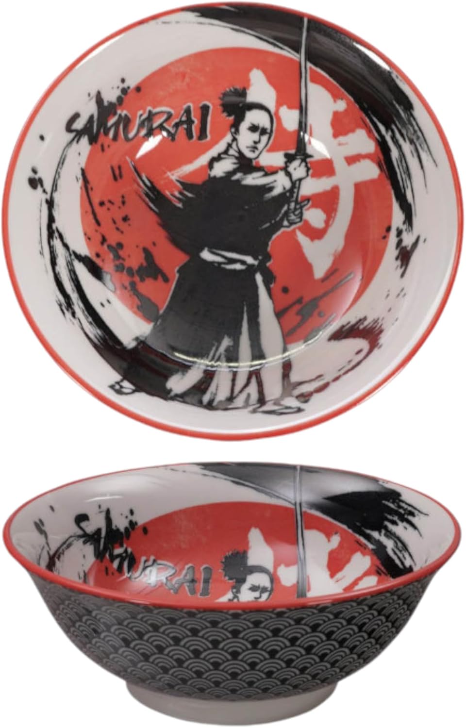 TOKYO Design Asakusa Samurai Schalen 2er Set | Japanisches Porzellan | Suppenschalen Ø 20.3 cm, 8 cm