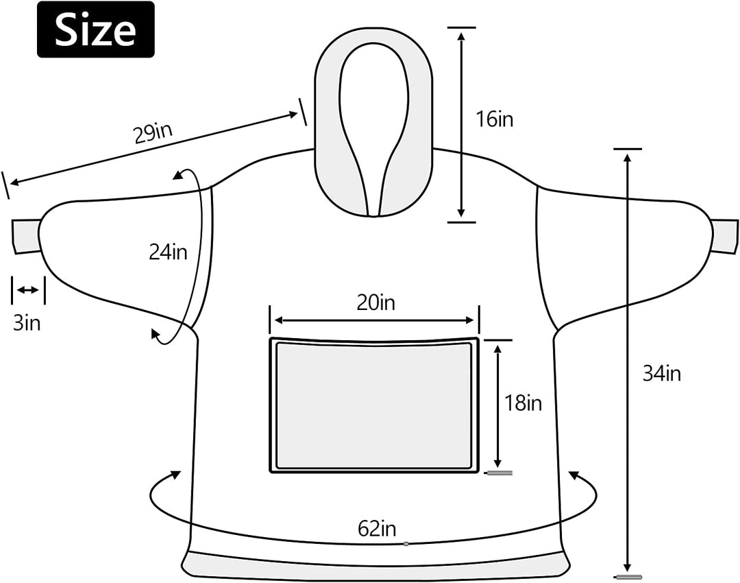 Gentlewarm übergrosse Hoodie Sweatshirt mit Kapuze, Super Weich und bequem Flanell Damen Kapuzenpull