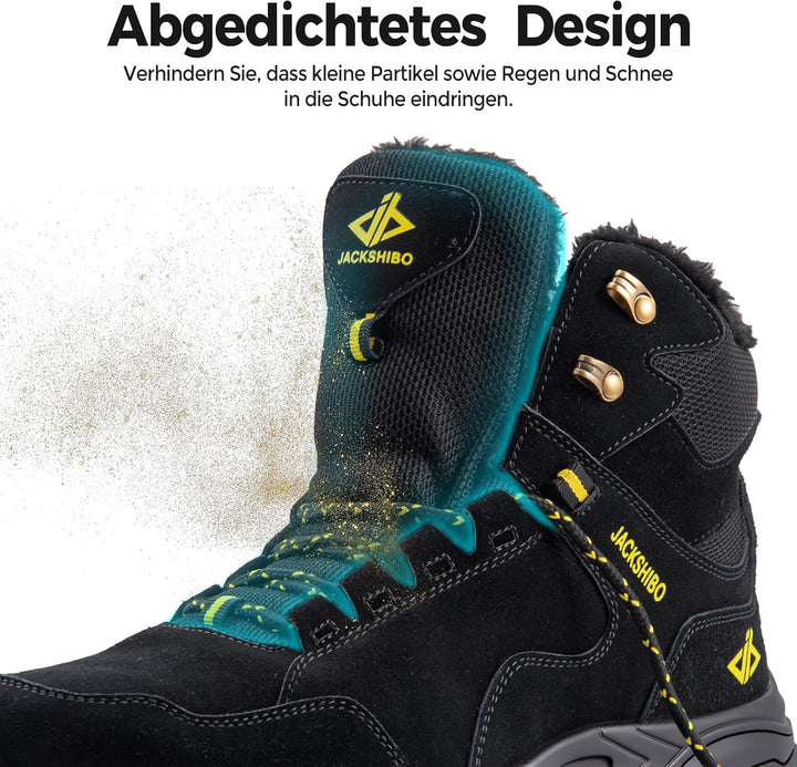 JACKSHIBO Winterschuhe Herren Winterstiefel Damen Warme Gefüttert Stiefel Wasserdicht Rutschfest Sch