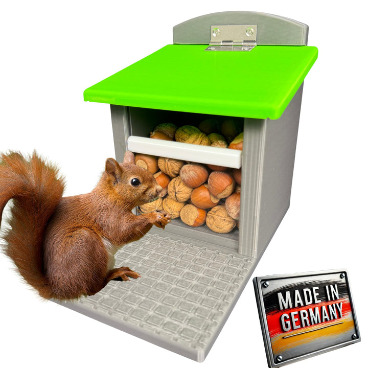 Eichhörnchen-Futterhaus – absolut witterungsbeständig, tierfreundlich, sehr langlebig und robust (Gr
