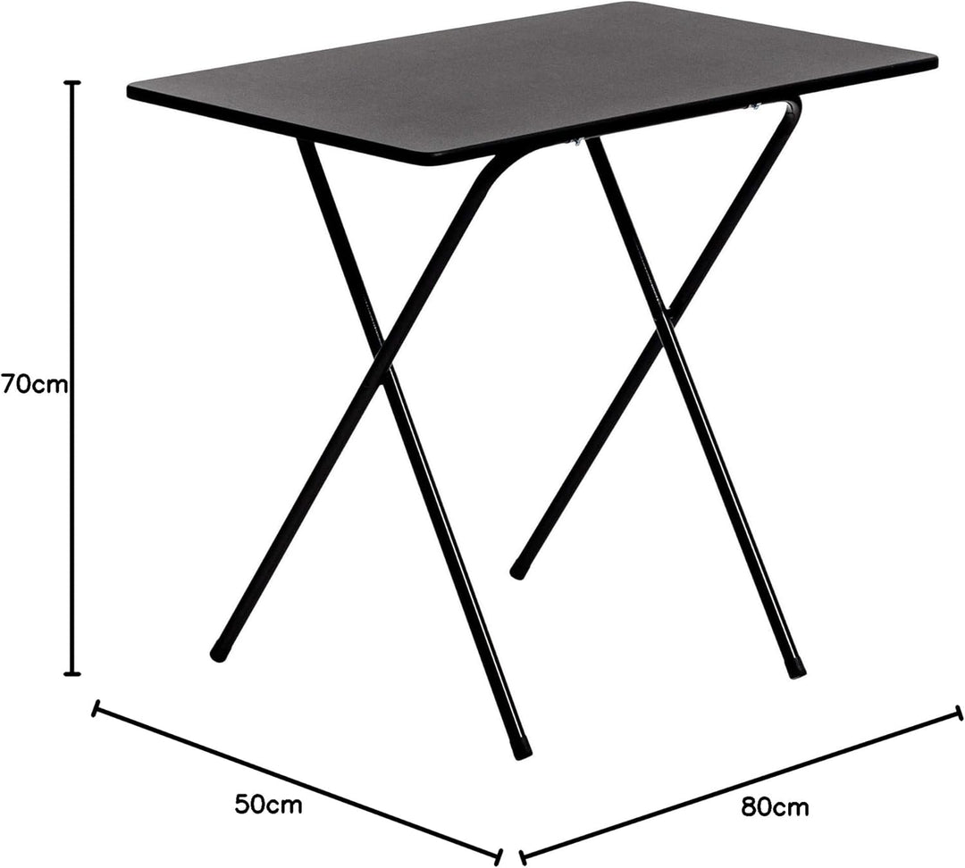 Harbour Housewares Klappschreibtisch für Laptop/Computer - Holz - Schwarzes Gestell/Schwarze Tischpl