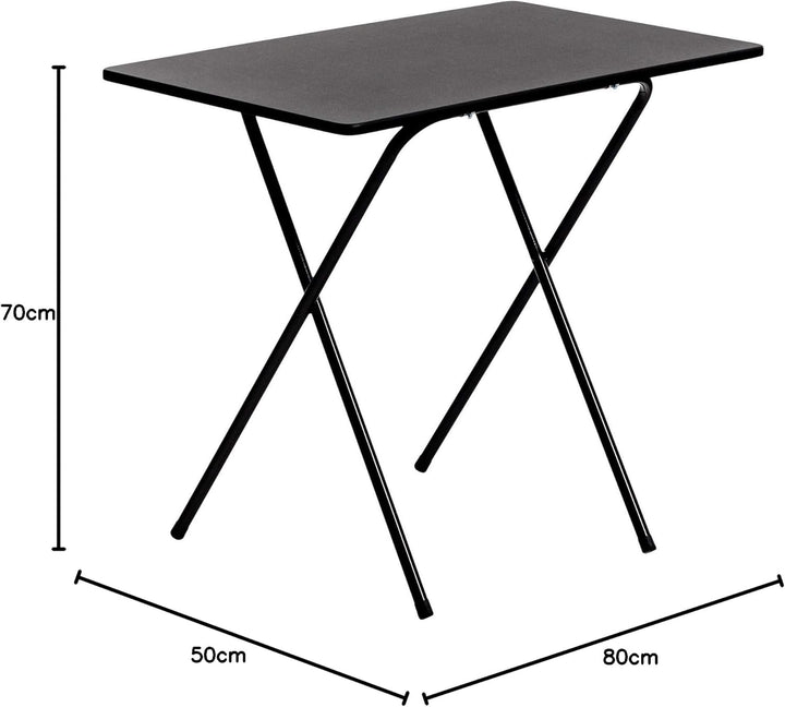 Harbour Housewares Klappschreibtisch für Laptop/Computer - Holz - Schwarzes Gestell/Schwarze Tischpl