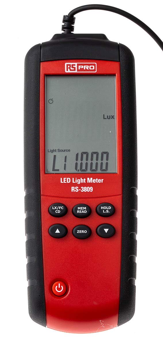 RS PRO RS-3809 Luxmeter mit Silizium-Fotodiode, bis 400000lx, ±3%