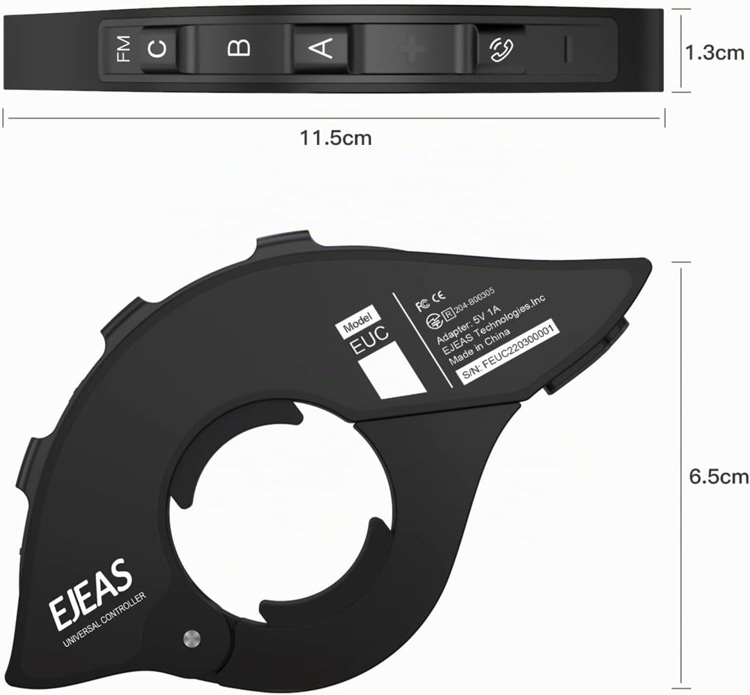 EJEAS EUC Motorrad-Fernbedienungsgriff Wird verwendet, Q2/Q7/V4 Plus/Q4 Motorradhelm Bluetooth-Gegen