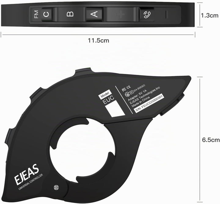 EJEAS EUC Motorrad-Fernbedienungsgriff Wird verwendet, Q2/Q7/V4 Plus/Q4 Motorradhelm Bluetooth-Gegen