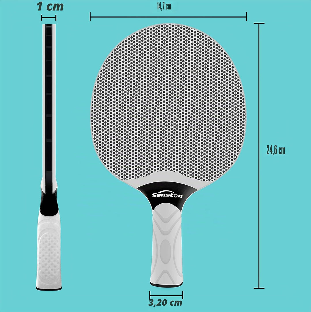 Senston Tischtennisschlägerset, professionelles Tischtennis-Paddel-Set für 4 Spieler, Ping-Pong-Padd
