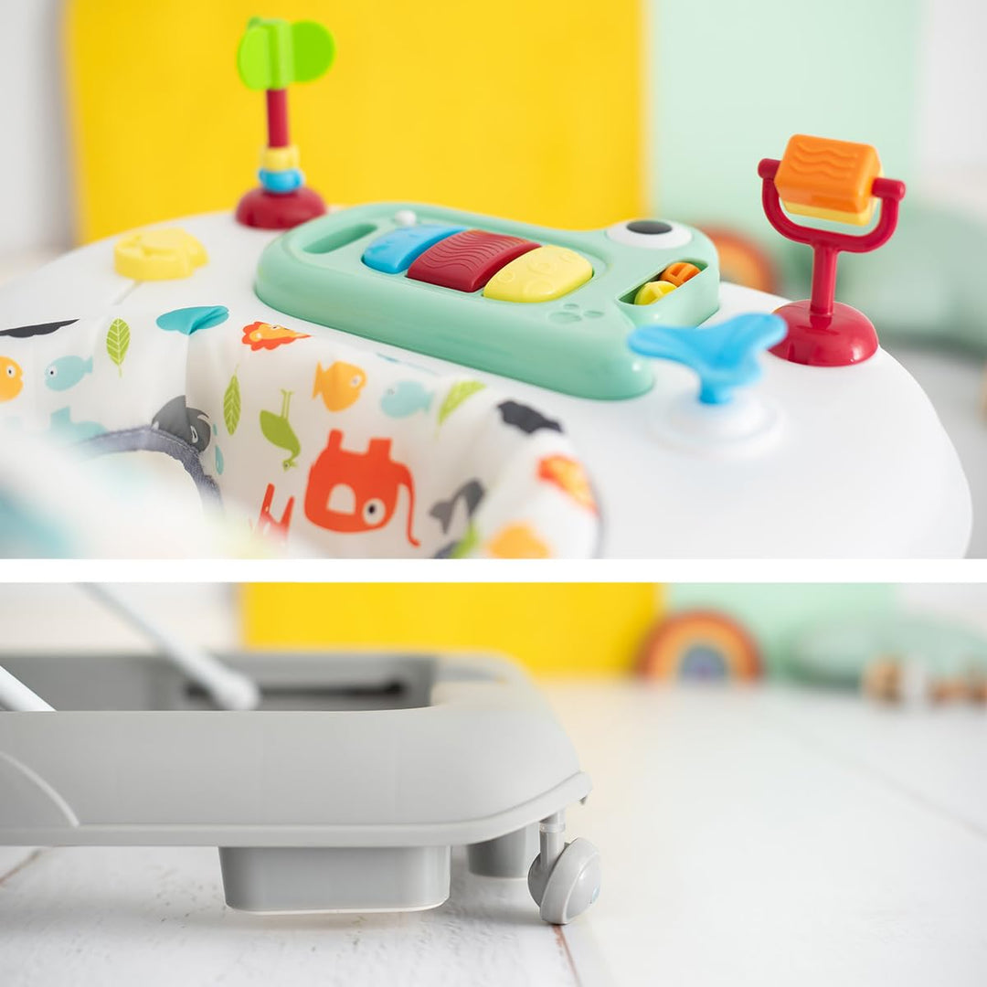 Olmitos Lauflernhilfe für Babys mit Aktivitäten-Tablett, erste Schritte, sensorische Stimulation und