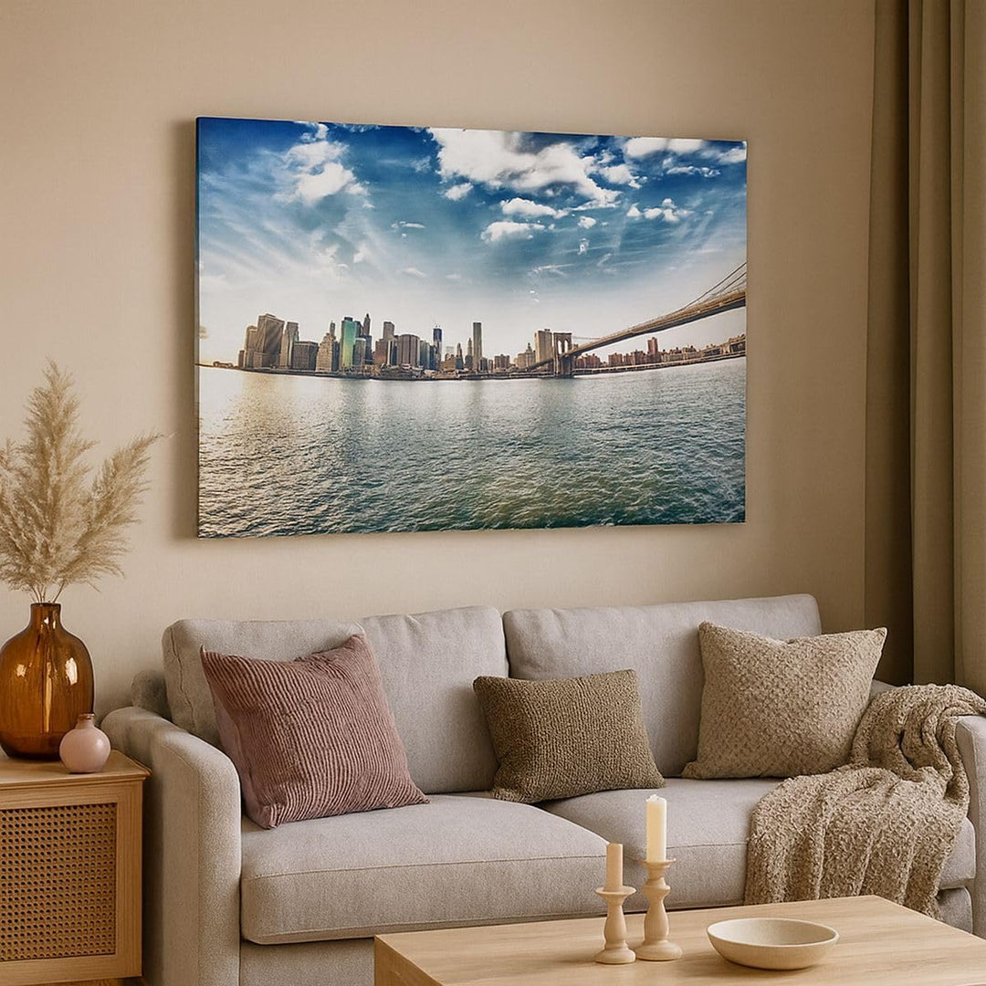 Bilder auf Leinwand 100x70cm Leinwandbild Amerika wohnung architektur gebäude Gross Wanddeko Bild Sc