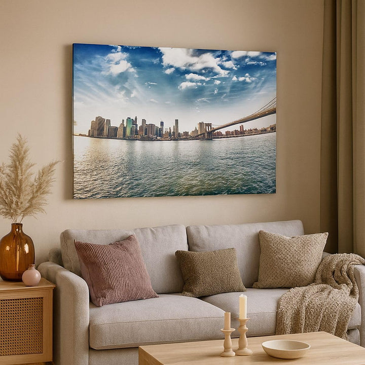Bilder auf Leinwand 100x70cm Leinwandbild Amerika wohnung architektur gebäude Gross Wanddeko Bild Sc