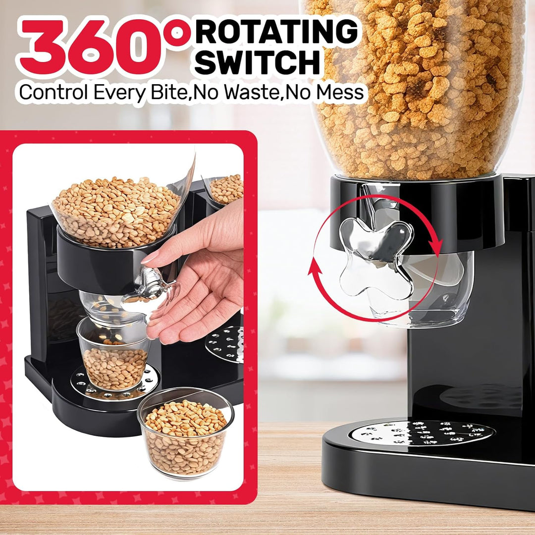 Sinceroduct Cereal Dispenser Countertop 2L, Dreifacher Müsli Verteiler für die Arbeitsplatte, Müslis