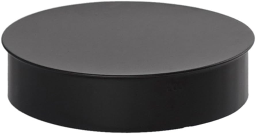 Ø 120mm - Ofenrohr Blindkappe schwarz - 0,6 mm ST-12 Stahlblech - Senotherm-Beschichtung - russbestä