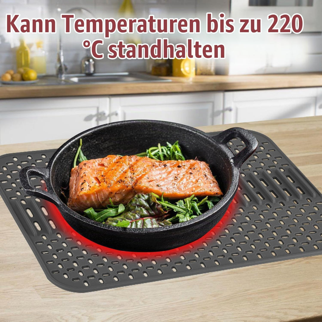 SpüLbeckeneinlage, Silikon SpüLbeckenmatte Silikon 43 x 32 cm, Spülbeckenschutz, hitzebeständig und