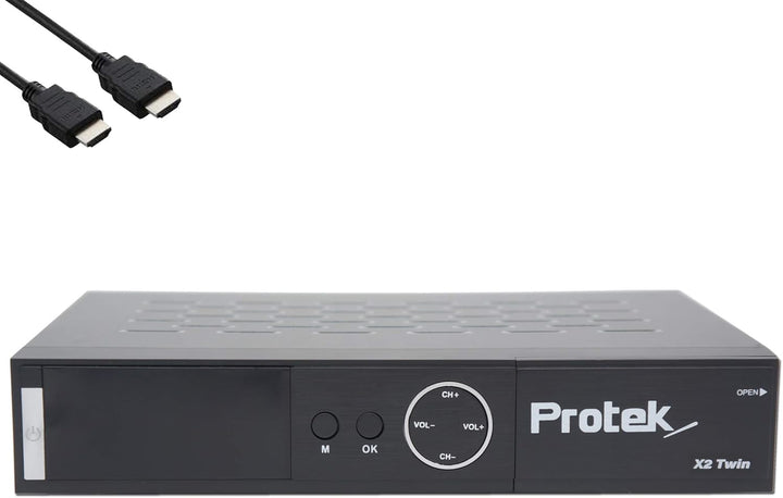 Protek X2 Twin SAT 4K - UHD HDR 2X DVB-S2 Twin Tuner, OpenATV E2 Linux Receiver, Smart TV-Box, Aufna