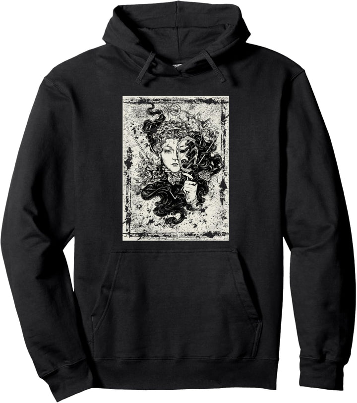 Dark Art Grunge Goth Hexe Occult Gothic Design aesthetic Pullover Hoodie