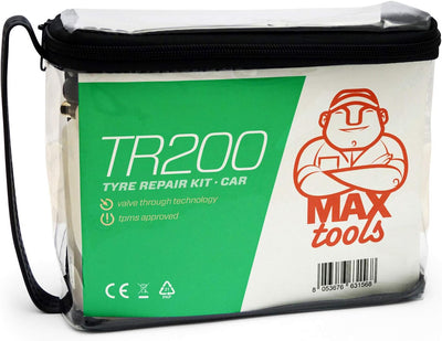 Tire Repair Kit CAR with "valve through" technology, for generic cars.