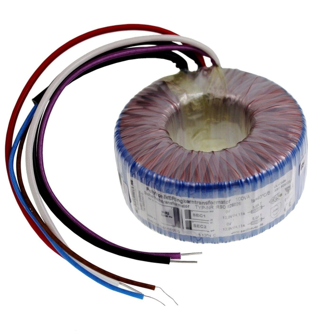 Sedlbauer Ringkerntrafo Transformator 100VA 2x18V für Audio, Industrie, Halogen und Schienensysteme