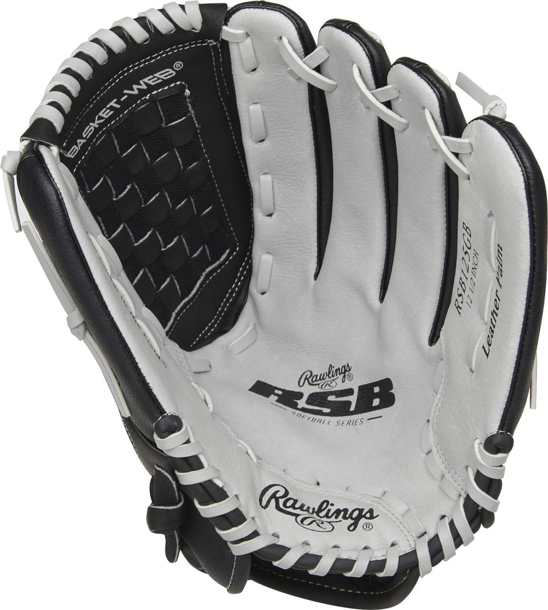 Rawlings RSB Erwachsene Slowpitch Softball Glove Serie Rechte Hand Wurf 31,8 cm – Korbgeflecht schwa