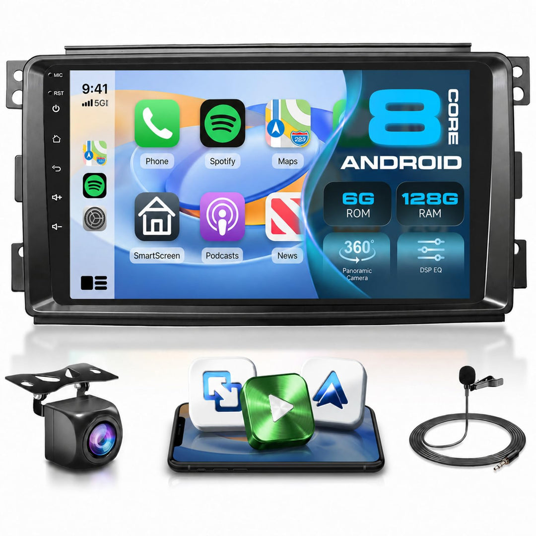 8 Core 6G+128G Android Autoradio für Mercedes Benz Smart Fortwo 451 2005-2010 Wireless Carplay Andro