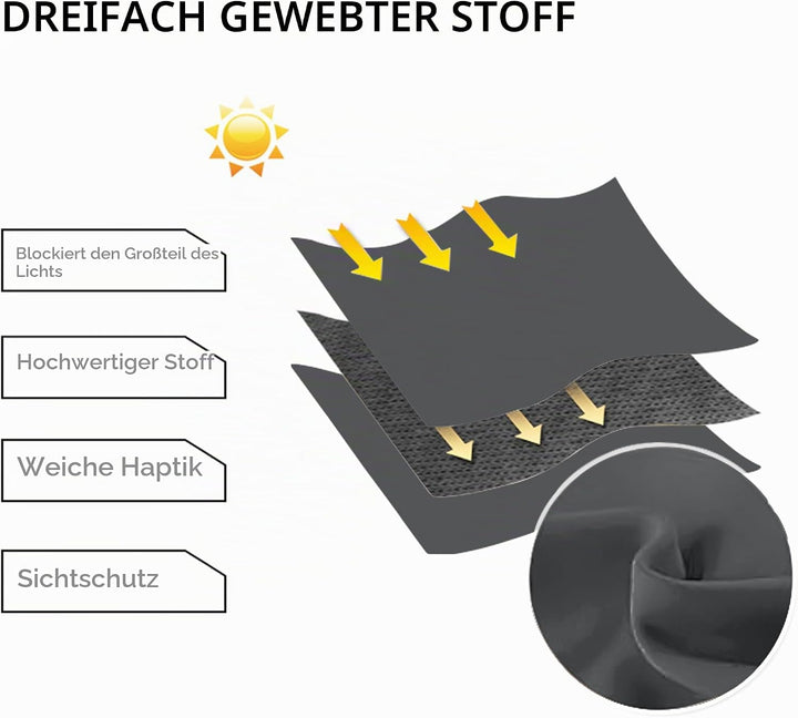 DWCN Raumteiler Vorhang Blickdicht Dunkel Grau Raumtrenner Ösenschal 1 Stück Verdunklungsvorhang für