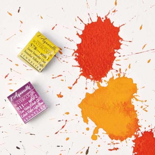 Sennelier Aquarelle Metalldose, 12 halbe Behälter