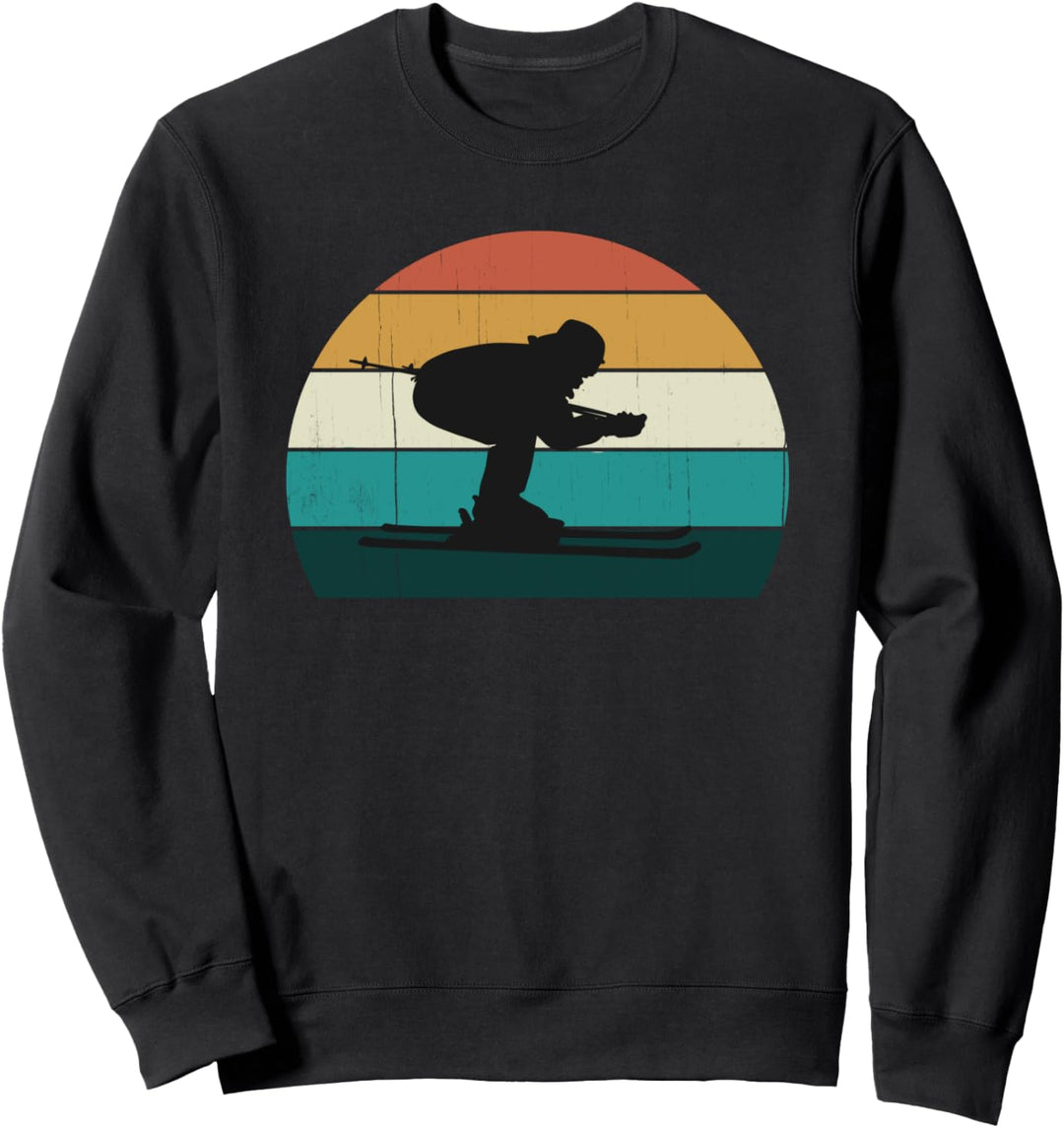 Retro Mountain Skiing - Vintage Abfahrt Ski / Skipiste Sweatshirt