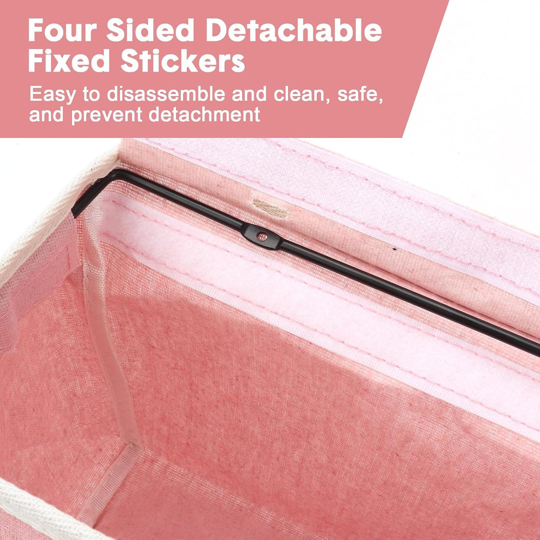 2er-Set Hängeorganizer mit 3 Fächern, Bett Organizer, Rosa, Rosa