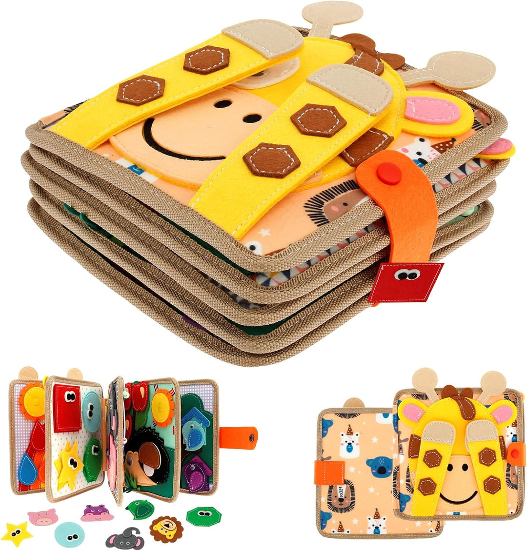 Eyoulife Spielzeug Busy Board Weicher Filz, Quiet Book Heuristisches 20 in 1, Busyboard Tragbar Für