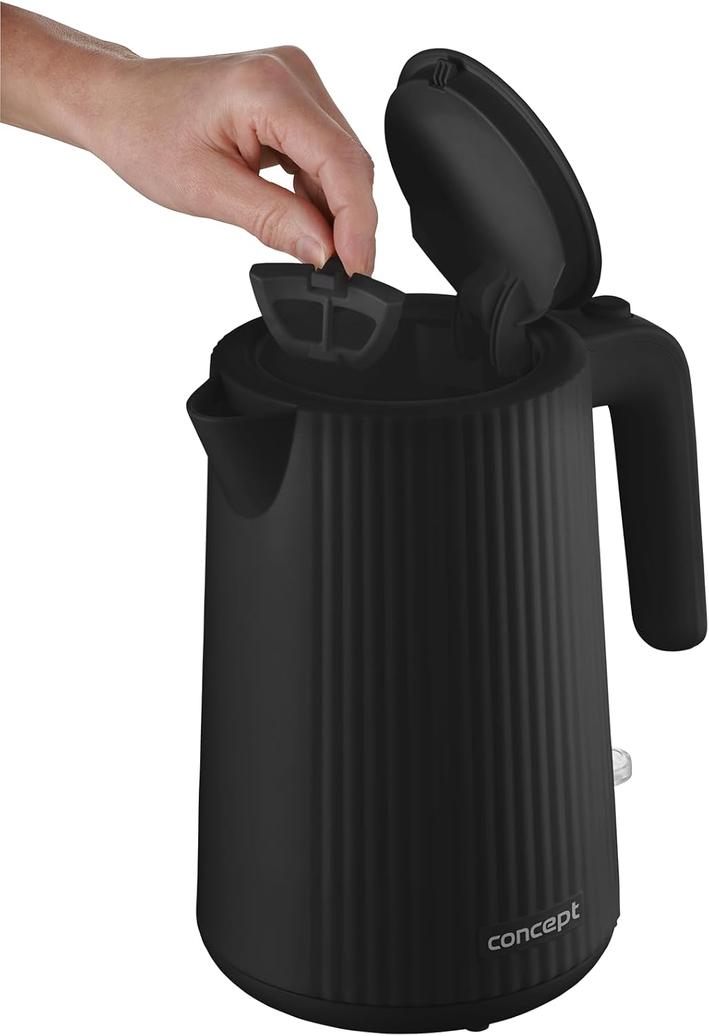 Concept RK2391 Wasserkocher 1,7 l, schwarz 1.7 Liter Schwarz, 1.7 Liter Schwarz