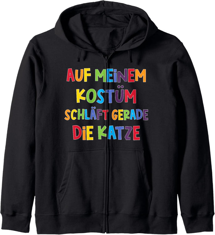Auf Meinem Kostüm Schläft Die Katze, Karneval & Fasching Kapuzenjacke