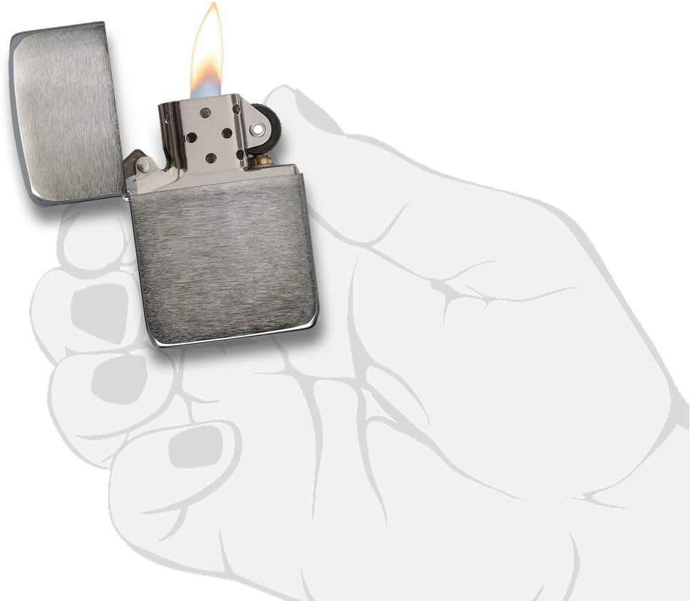 Zippo Logo Benzinfeuerzeug, Messing, Black Ice, Black Ice