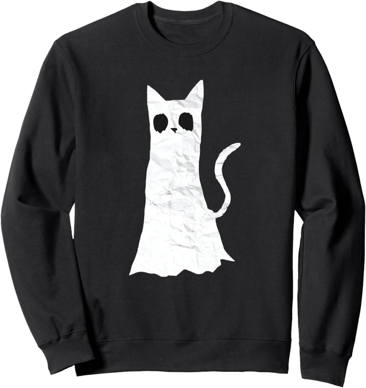 Lustige Katze mit Sonnenbrille mit erschreckendem Schild für Sweatshirt