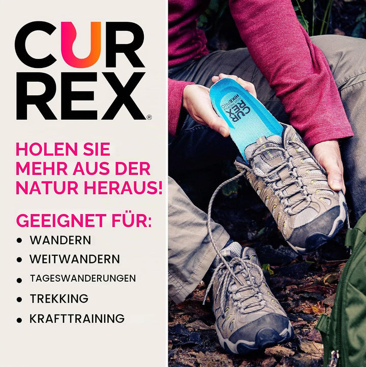 CURREX HikePro Einlegesohle – Deine neue Dimension des Wanderns. Dynamische Performance Einlegesohle