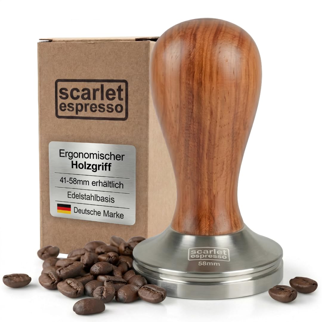 scarlet espresso | Kaffee Tamper »Classic« – Espresso Tamper mit Edelholzgriff für präzisen Anpressd