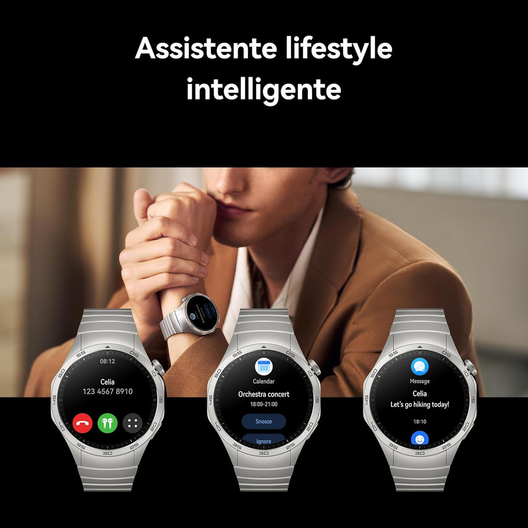 HUAWEI Watch GT 4 41mm, GPS, iOS & Android, Stainless Steel Case, Smartwatch, Bis zu 7 Tage Akkulauf